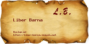 Liber Barna névjegykártya